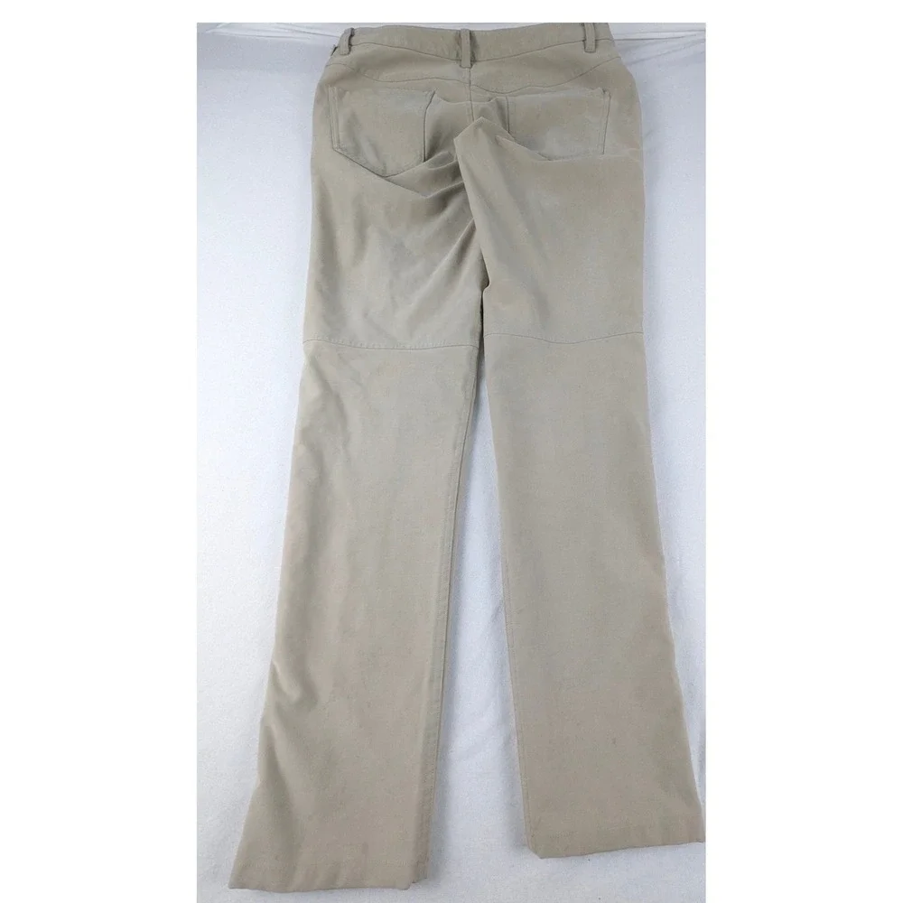 Lululemon ABC Pants Mens 35x31 Tan Khaki Straight Leg 5-Pocket Technical Stretch